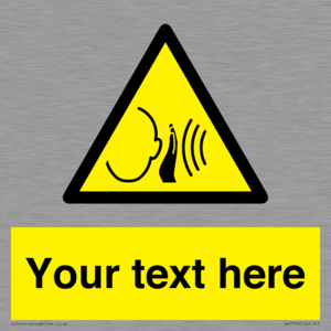 Custom warning sudden loud noise